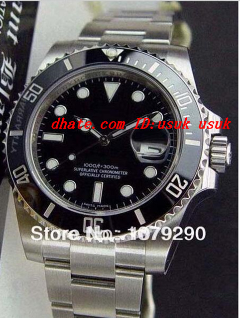 

Top Quality Luxury Original Box Black Ceramic Bezel Dial 116610 16610 Stainless Steel Automatic Mens Men's Watch Watches