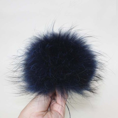 

Wholesale-15cm Real Raccoon Fur Pom Pom Large Fox Fur Pompom For Hat Bag Scarf Gloves Black White Navy Red Rose Purple Gray Coffee Blue