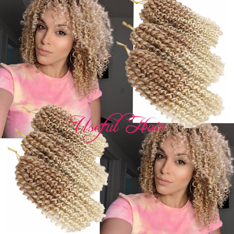 

OMBRE BLONDE HAIRT mali bob MALIBOB 8INCH MARLYBOB KINKY CURLY HAIR SYNTHETIC BARIDING KANEKALON crochet braids 6lots for one hea hooks gift, Bug/red