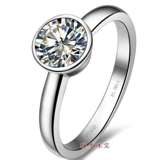 

Fine Wholesale 1 ct IJ color SONA primary one karat diamond ring Women Ring