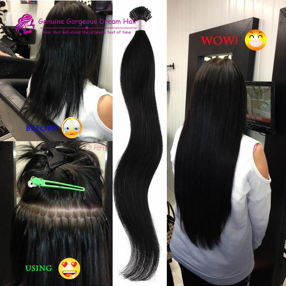 

HairMagic 100g 18" 20" 22" 24" Keratin Stick I Tip Human Hair Extensions Brazilian human hai in stock Fast shipping