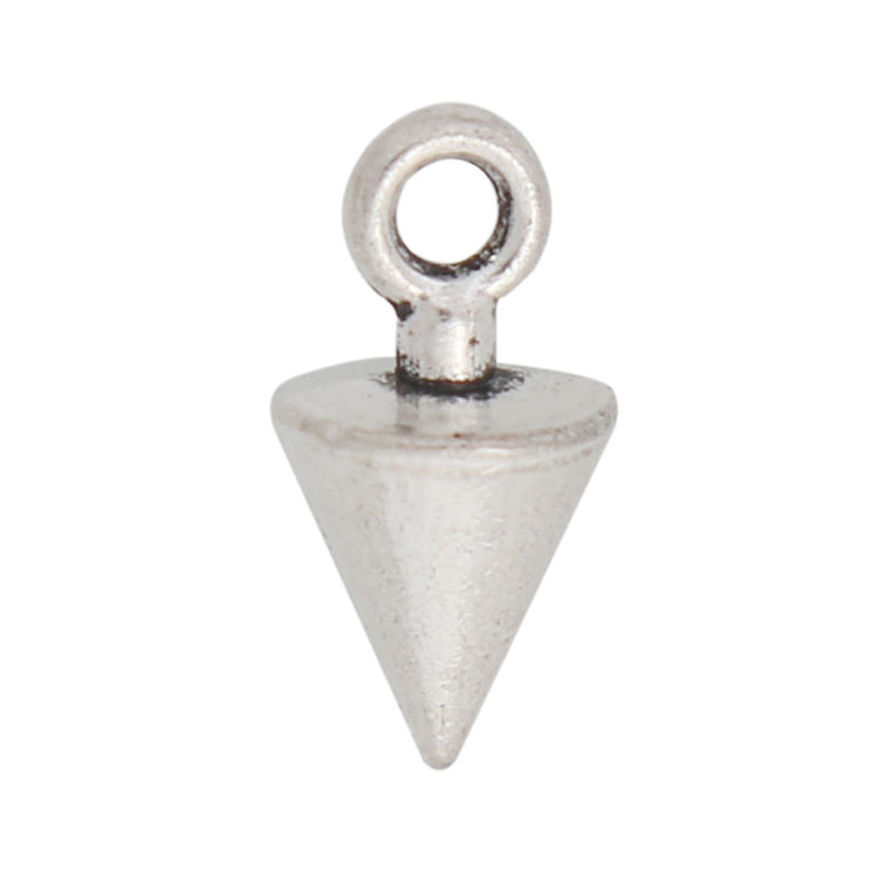 

100pcs Tibetan Silver Color Alloy Punk Rivet Charms Vintage Cone Finding Charm Pendants 7*14mm AAC1135