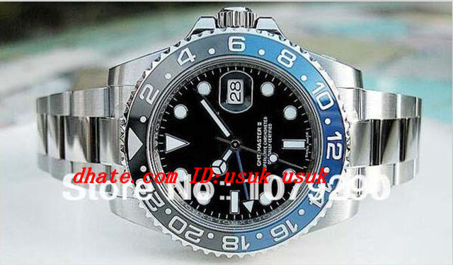 

Top Quality Luxury Original-Box Ceramic 2 II 116710 Black Dial Stainless Steel Automatic Mens Men's Watch Watches