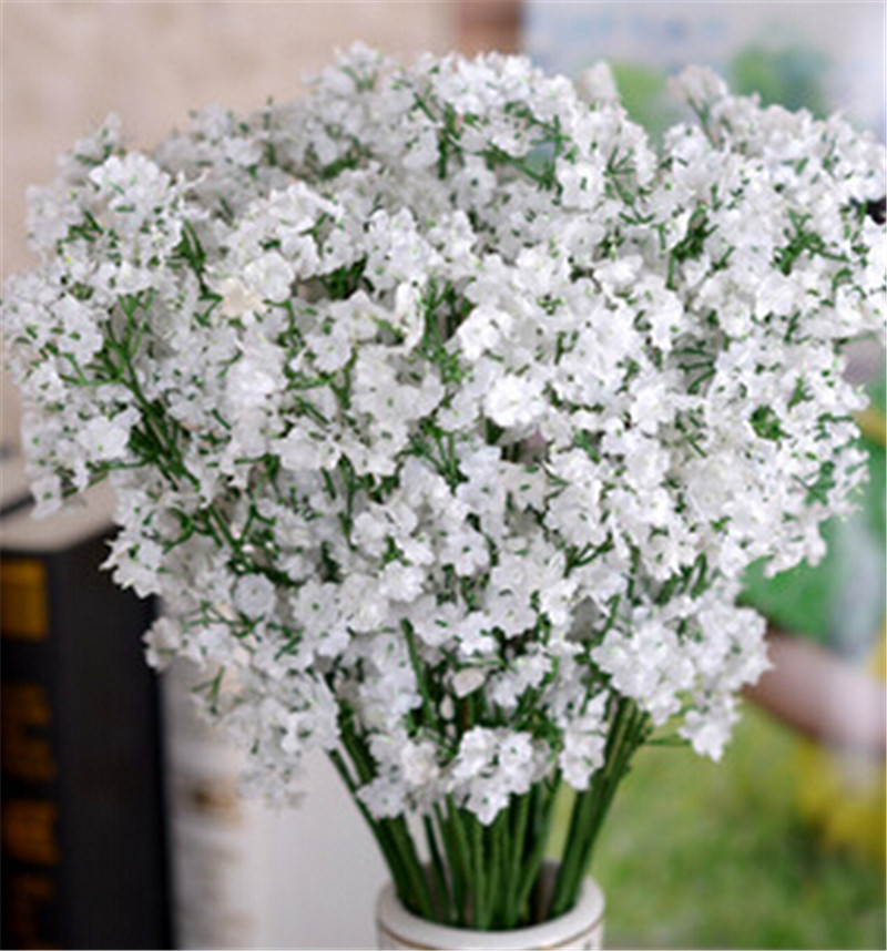 

Gypsophila Baby's Breath Artificial Fake Silk Flowers Plant Home Wedding Decoration, White