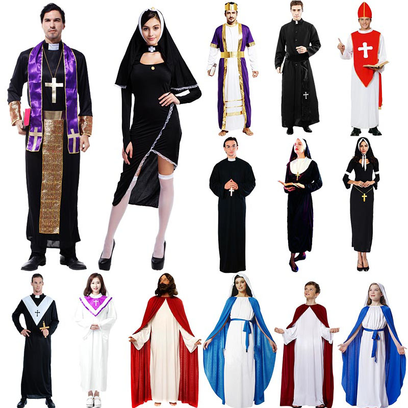 

Jesus Clothing Drama Missionary Costume Kids Adult Halloween Carnival Costumes Fantasia Fancy Dress Party Supplies, 14