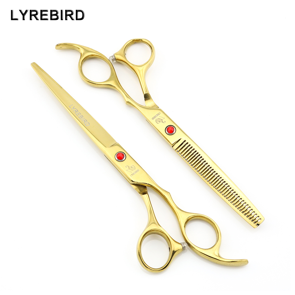 

Hair scissors 7 INCH Cutting scissors 6.5 INCH Thinning shears LYREBIRD Golden Dog Grooming scissors NEW