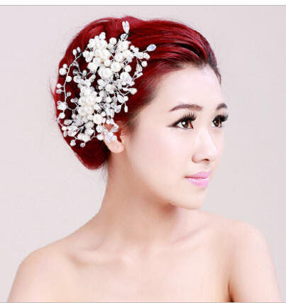 

Bridal hair accessory Wedding Accessory One Set Have 2 Pieces, Silver