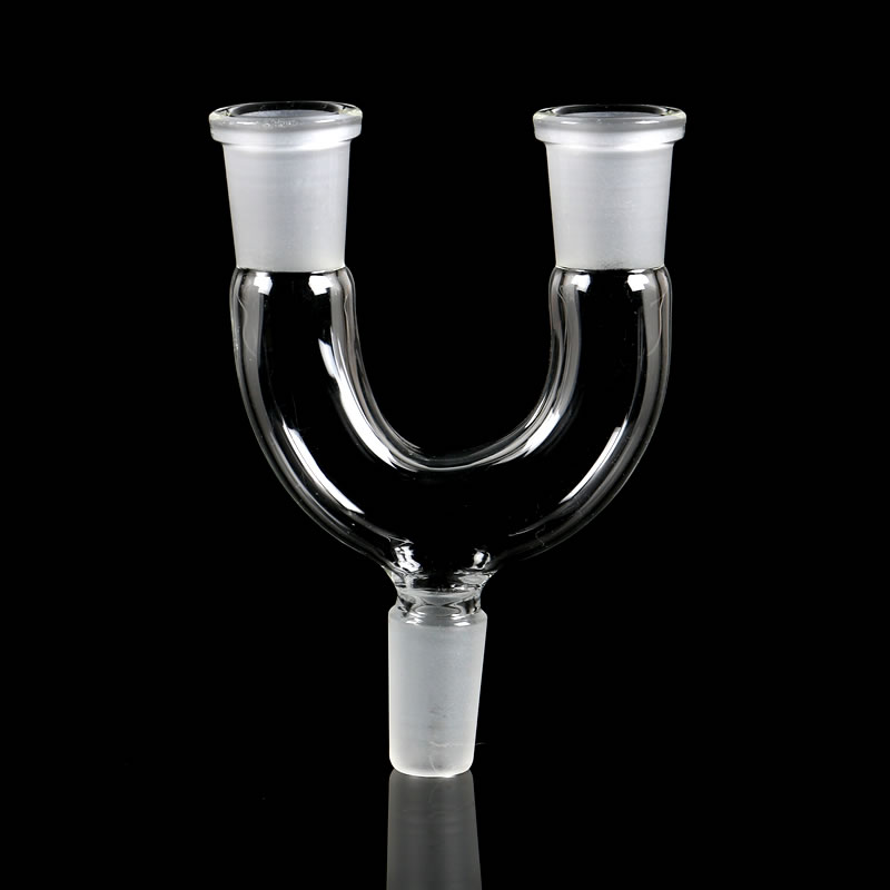 

double bowl Glass adapter adaptor water smoking bong bubbler pipe wholesale two functions smoke