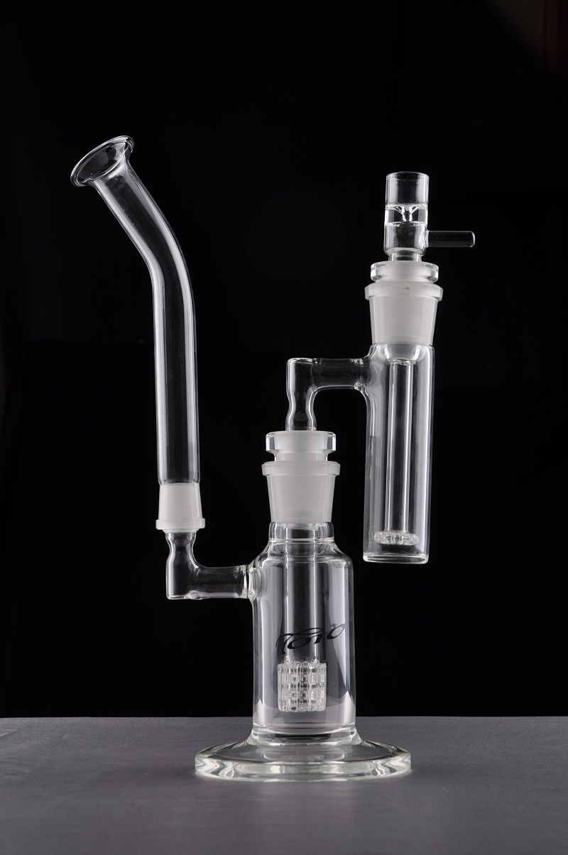 

In Stock Real picture Birdcage Inline Perc Recycler Glass Bongs Ashcatcher Smoking rig Detachable Water Pipes with 18mm female Joint Wind Proof