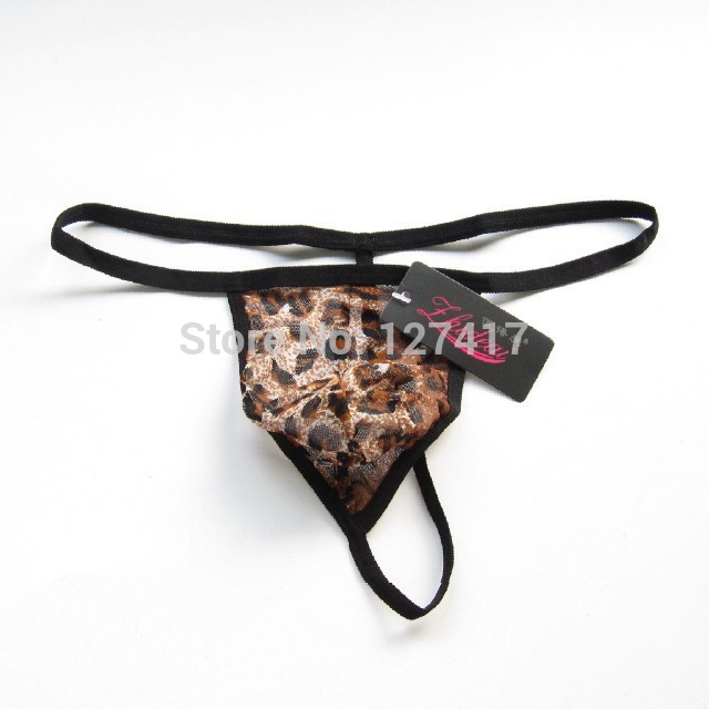 Wholesale-2015 newsexy Leopard vibrating panties and mens panties for men sexy hot lingerie and sexy lingerie Sexy underwear men