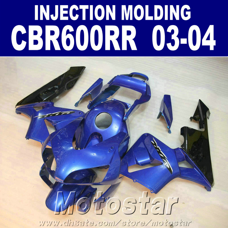 

High quality fairings kit for HONDA CBR 600RR fairing 2003 2004 blue Injection Molding 03 04 CBR600RR ABS motorcycle fairing kit Y6F8, Same as picture