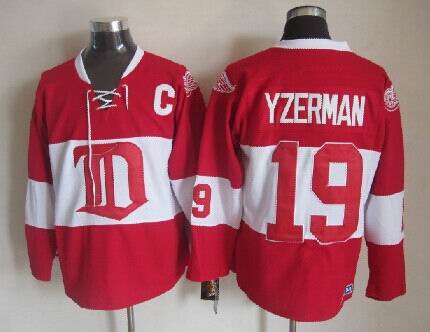 

Winter Classic Men Detroit Red Wings Ice Hockey Jerseys Cheap 19 Steve Yzerman Authentic Retro Vintage CCM Stitched Jerseys Mix Order