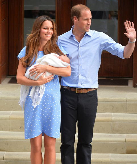 

Polka Dot Print Princess Woman Dress Kate Middleton Dresses WF006, Blue