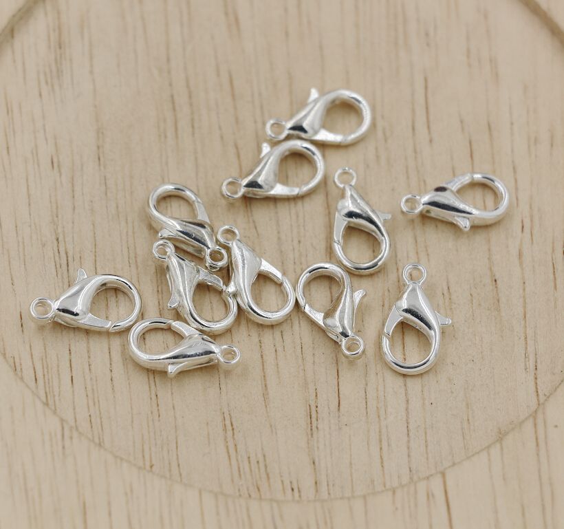

500Pcs 10 12 14 16mm Alloy Lobster Hooks End Connector Clasps For Jewelry Making Findings Necklace Bracelet DIY Earrings Supplies