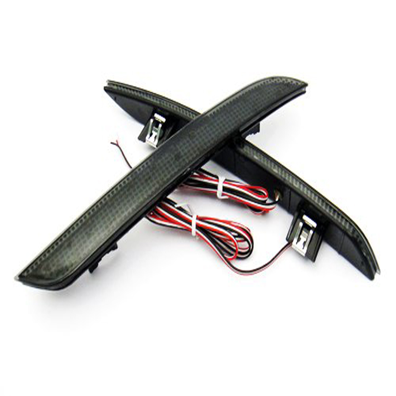 

2 x Black Smoked LED Rear Bumper Reflector Light Added Tail Brak Stop Lamp For 2011-up BMW F10 5 Series 528i 535i 550i
