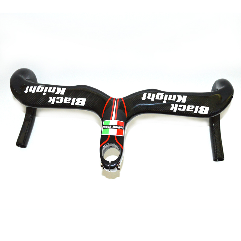 

New Black Knight full carbon road bike handlebar integrated with stem carbon fiber bicycle parts for 28.60mm fork aero bend bar