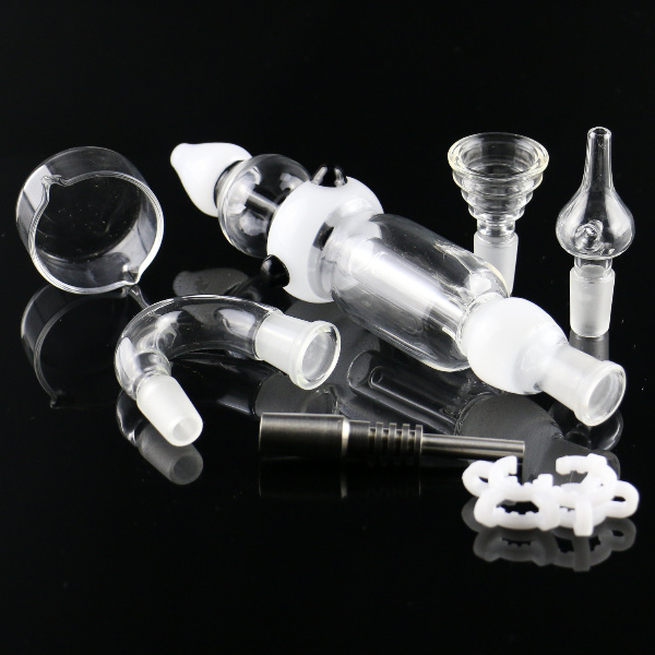 

14mm Nectar Collecter kit bong new design two function oil rigs glass water pipe bong with case