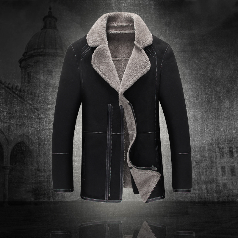 Automne 2015 nouvelle arrivée hiver de haute qualité en peau de mouton $ hommes veste faishion casual laine, les hommes de manteau de laine d'hiv