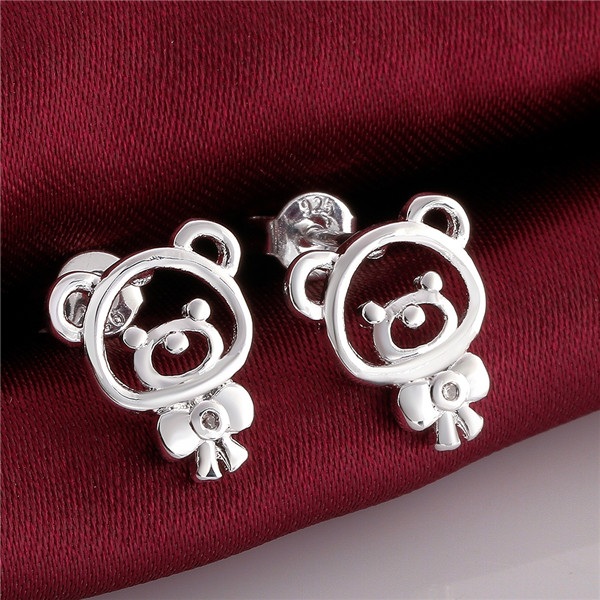 

Brand new sterling silver Bear earrings DFMSE544,women's 925 silver Dangle Chandelier earrings factory direct