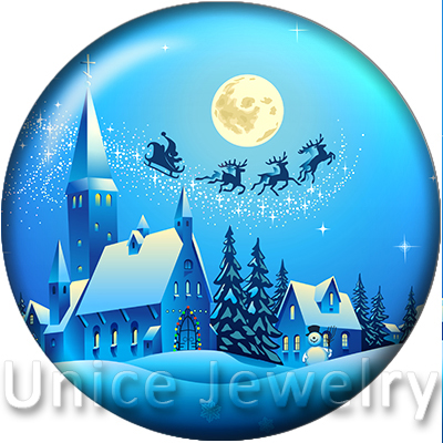 

AD1301160 12/18/20mm Snap On Charms for Bracelet Necklace Hot Sale DIY Findings Glass Snap Buttons Jewelry Merry Christmas Design noosa
