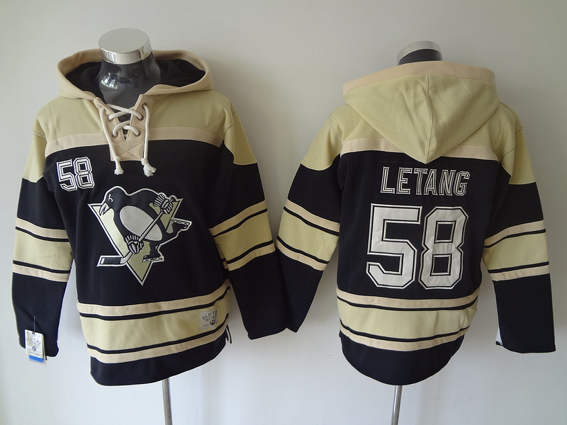 

Top Quality ! 100% Stitched Pittsburgh Penguins Old Time Hockey Jerseys #58 Kris Letang Hoodie Pullover Sweatshirts Winter Jacket, Black