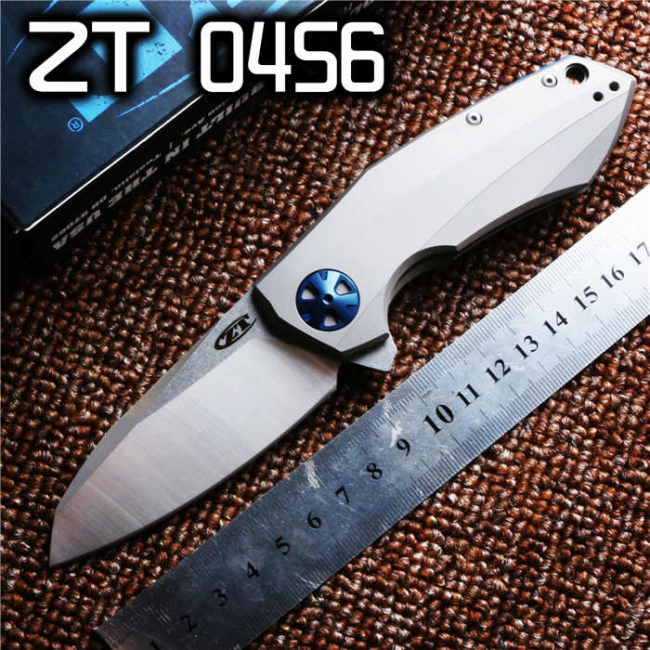

ZT Zero Tolerance 0456 ZT0456 D2 TC4 titanium alloy High Quality ZT Folding Knife pocket gift knives 1pcs Adnb