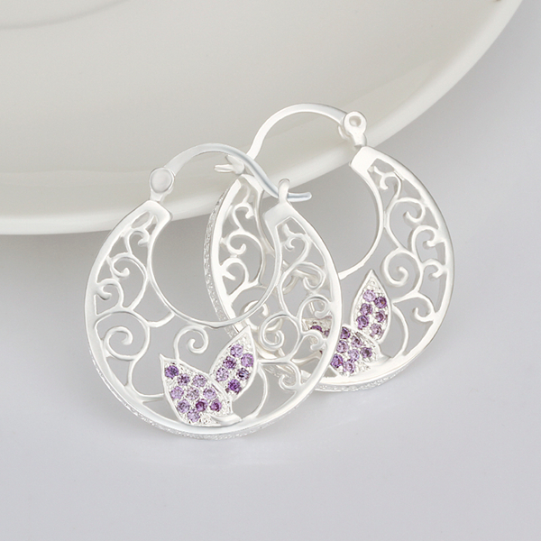 

Brand new sterling silver Pierced ear clip butterfly DFMSE418,women's 925 silver Dangle Chandelier earrings 10 pairs a lot factory diret