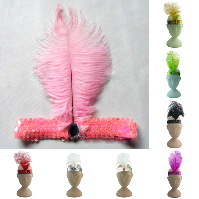 

Wholesale-Fashion Feather Headband Flapper Charleston Dress Costume Headdress