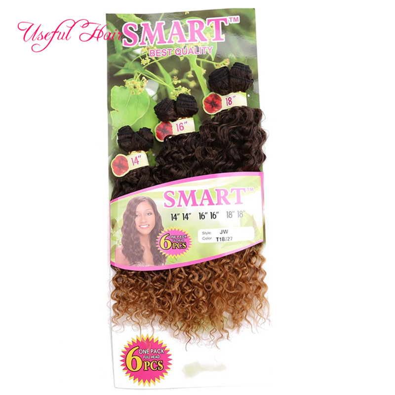 

SMART QUALITY synthetic weft hair ombre color Jerry curl crochet hair extensions braiding crochet braids hair weaves marley twist, 1b 30/613color