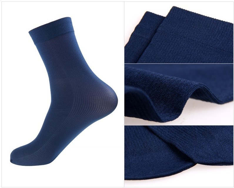 

Wholesale-sock Wholesale high quality 20Paris/Lot Men Stockings Ultra Thin Bamboo Fibre Business socks men cotton Socks 30cm.Free, Black