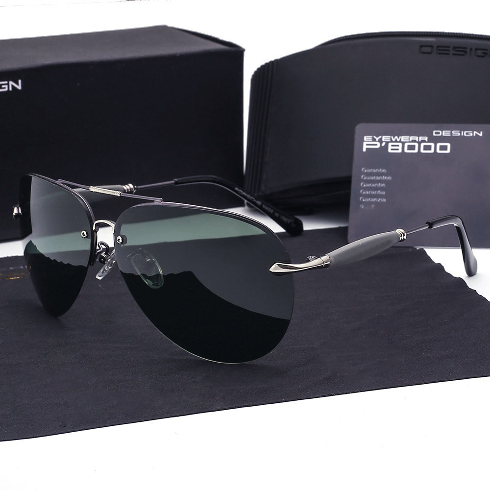 

Brand designer Polarized Sunglasses men Metal Alloy Driving Sun Glasses Square Vintage oculos de sol polarizado Military Eyewears with cases