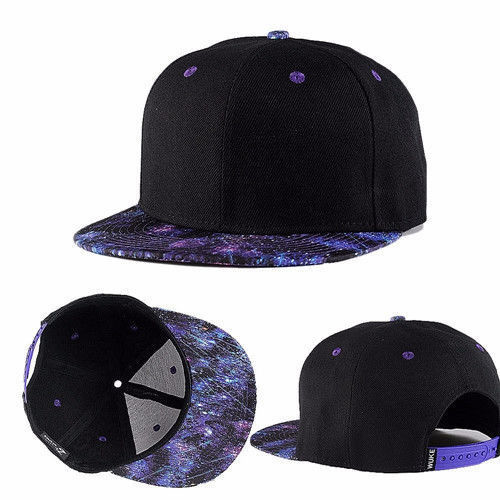 

Wholesale-Fashion Men Women Galaxy Space Black Snapback Hiphop Hat Adjustable Baseball Cap