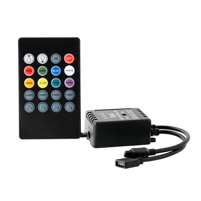 

with Tracking Number 20 Key Music Voice Sensor Controller Sound Activated IR Remote Control Practical Home Party RGB LED Strip