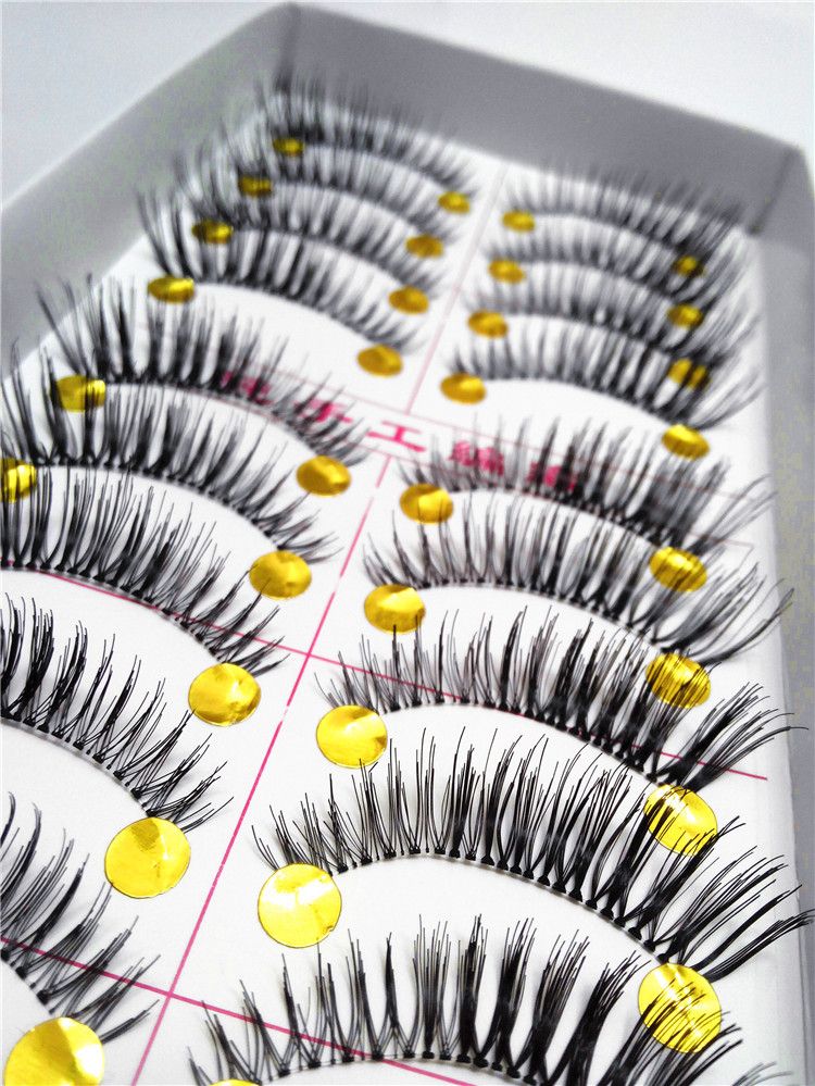 High Quality False Eyelashes Natural Mink Eyelash Extension Fake Eye Lashes Human hair Makeup 40 pairs-image-213181233