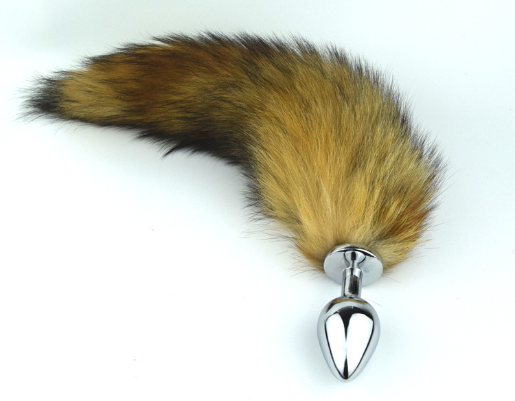 

Fox Tail butt plug Metal Anal Plug Fire Fox tails Sex Anal Toy sex game Erotic role play toy