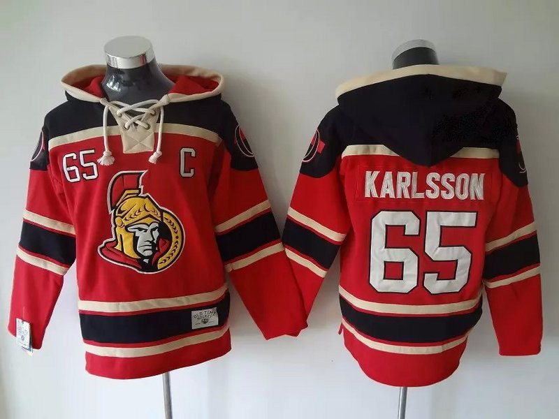 

Top Quality ! Ottawa Senators Old Time Hockey Jerseys 65 Erik Karlsson Red Hoodie Pullover Sports Sweatshirts Winter Jacket