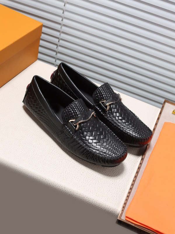 

{Original Box}Fashion Mens Doug LowCut Loafers Casual Shoes Gommino 100% Genuine Leather Designer Drive Party Wedding Dress Shoes SZ38-45, With brand logo