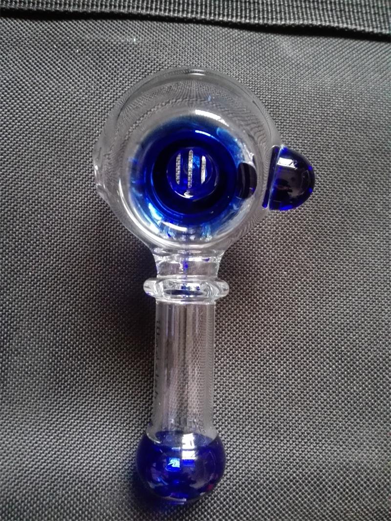 

glass smoking pipe, hand spoon