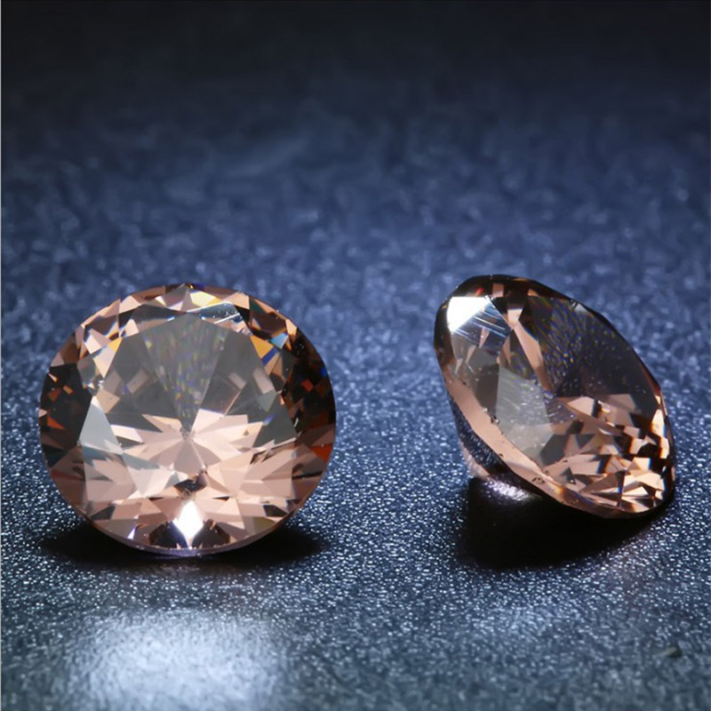 

Loos Stone Champagne Color 3A Cubic Zirconia 4-6.5mm Round European Machine Cut Synthetic Gemstones For Jewelry Making 500pcs/lot