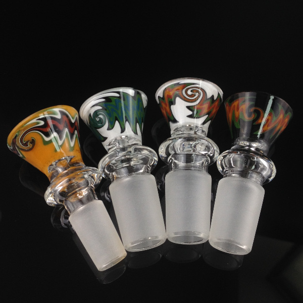 

Hookahs Unique Design Colorful Bowl 14.5 &18.8 Joint Glass Smoking for Water Pipe