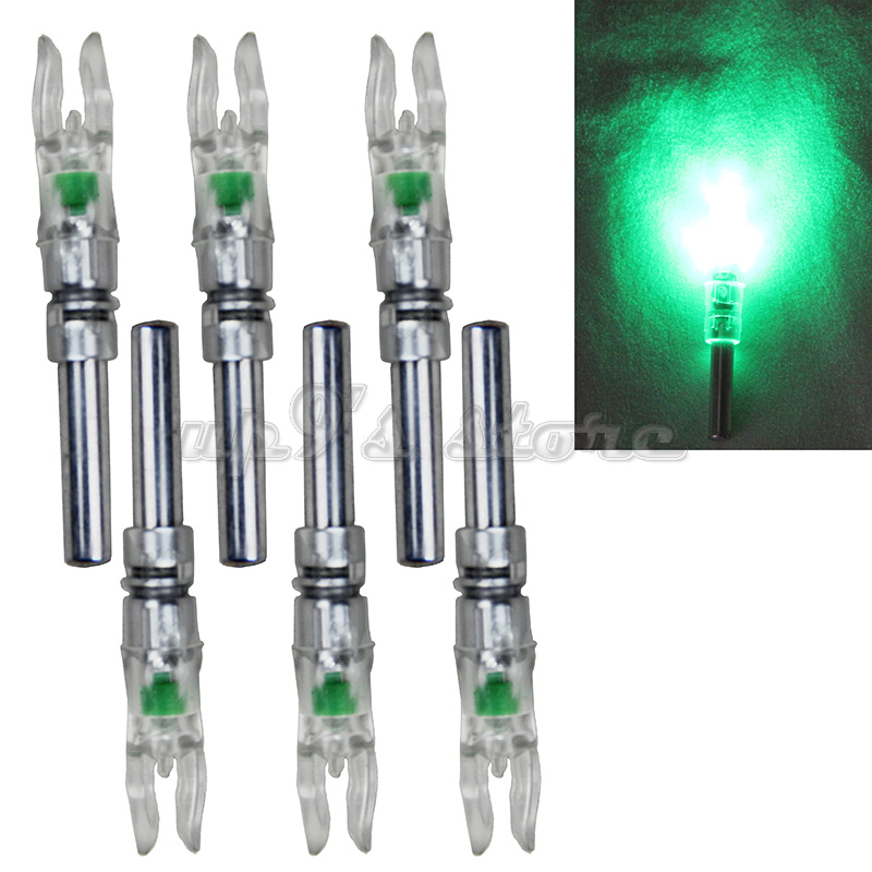 

6pcs Automatically Lighted Nock X Size Compound Bow Led Lighted Arrow Nock Fit 5.3mm Shaft