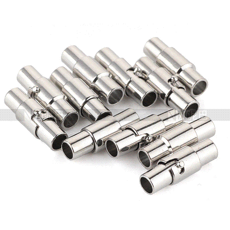 

3mm Hole Copper Magnetic Clasp Lanyard Safety Breakaway Connectors For Leather Paracord Bracelet Necklace lanyard china, Blue;slivery