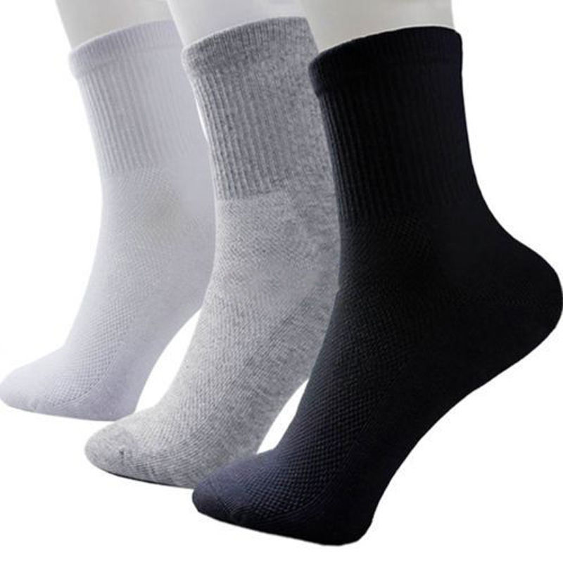 

Hot Sale Fashion Summer Style NEW Men Guy Cosy mix Cotton Sport Socks Black White Gray Colors High Quality Popular Breathable mesh design