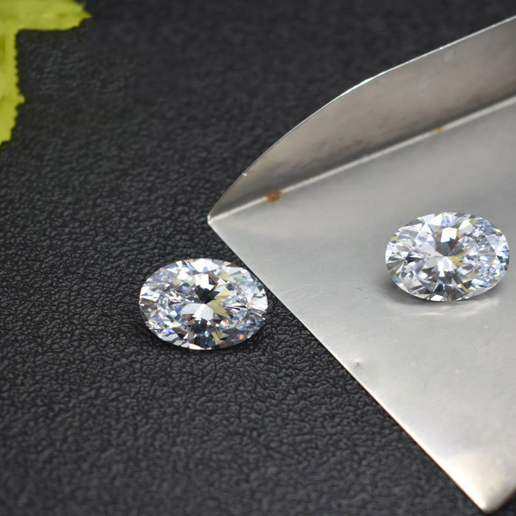 

Oval Shape Clear Cubic Zirconia Stone Factory Direct Top Quality Brilliant Machine Cut Synthetic Loose Stone For Jewelry CZ Setting 500pcs/L