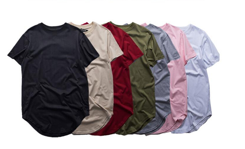 

fashion men extended t shirt longline hip hop tee shirts women swag clothes harajuku rock tshirt homme, Khaki