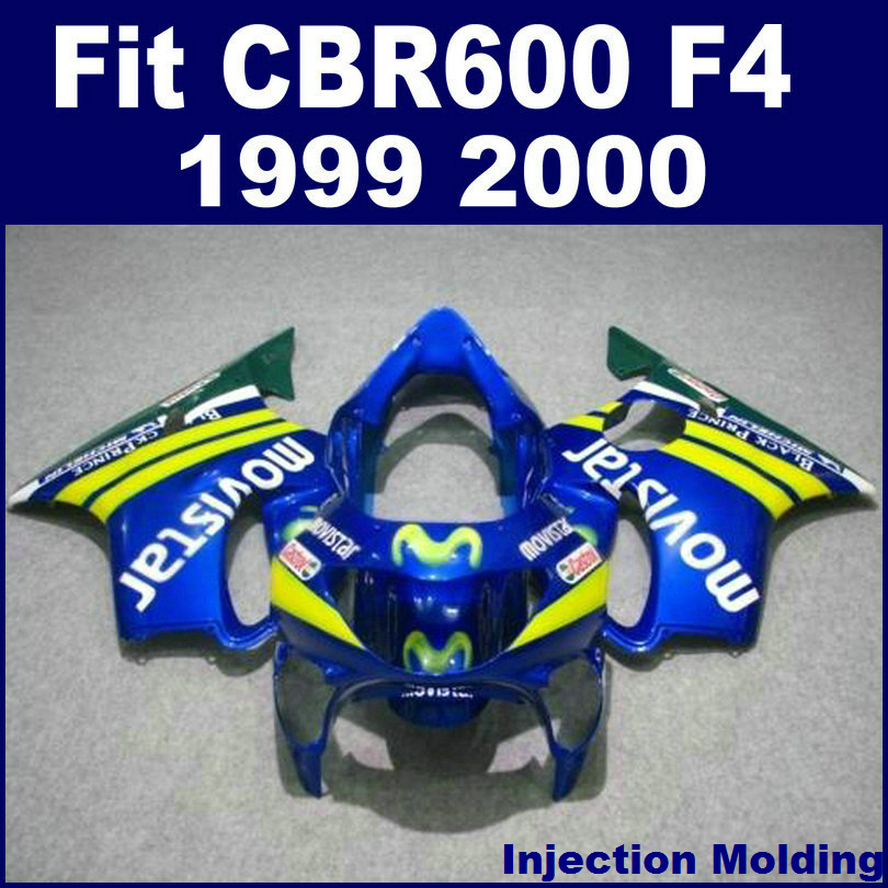 

100 injection molding for honda high grade fairing cbr 600 f4 1999 2000 blue 99 00 cbr 600 f4 fairing parts x6bh, Same as picture