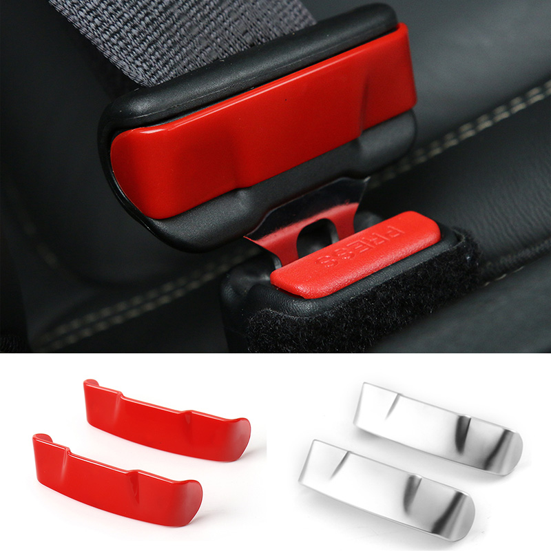 

Seat Belt Socket Decorative Sheet Decoration Covers Fit For Ford F150 2015-2016 Car Interior Accessories ABS