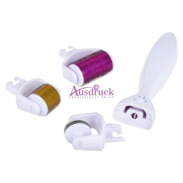 

3In1 180 600 1200 Needles Kit Derma Roller Micro Needle Skin Roller Dermatology therapy microneedle dermaroller multiple color & size