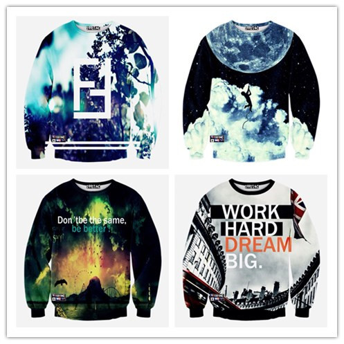 

FG 1509 Fashion hoodies men/women's 3D print hoodies long sleeve hoodies, Black