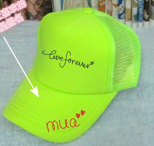 

Retail Blank Fluorescent green hats canbe Customized Net caps LOGO printing advertisement hats snapback baseball cap Peaked hat, Green white